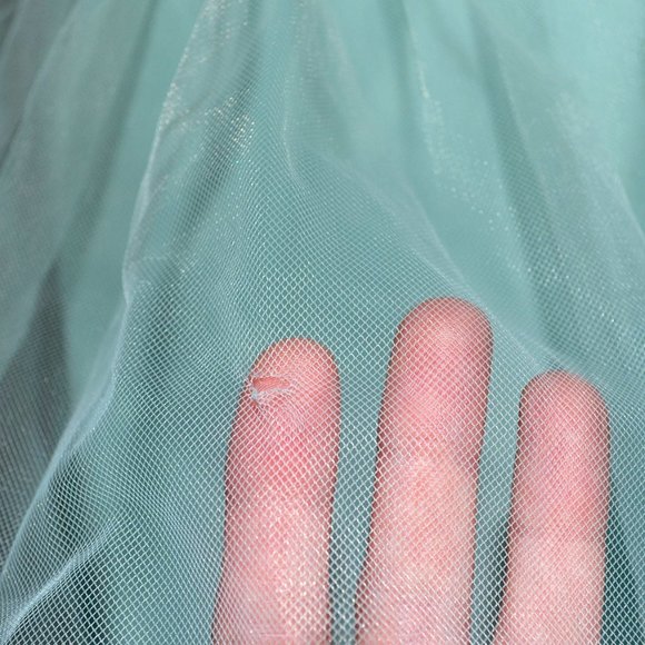 David's Bridal Mint Bridesmaid Dress - Picture 4 of 4